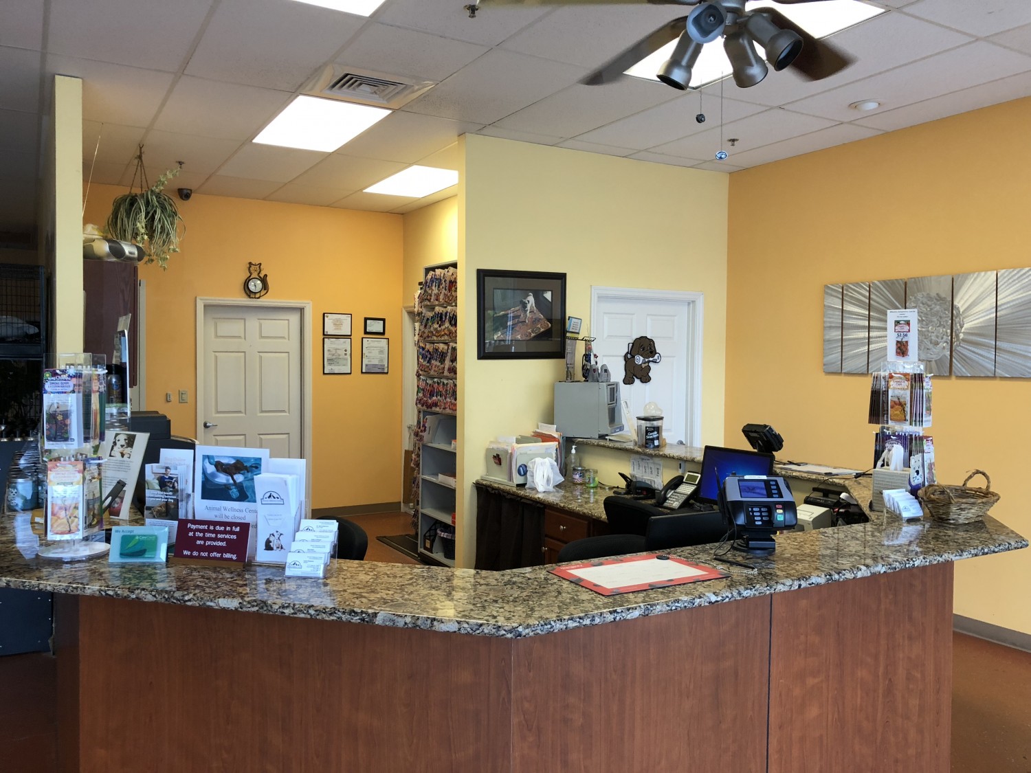 Animal Wellness Center Reception Desk