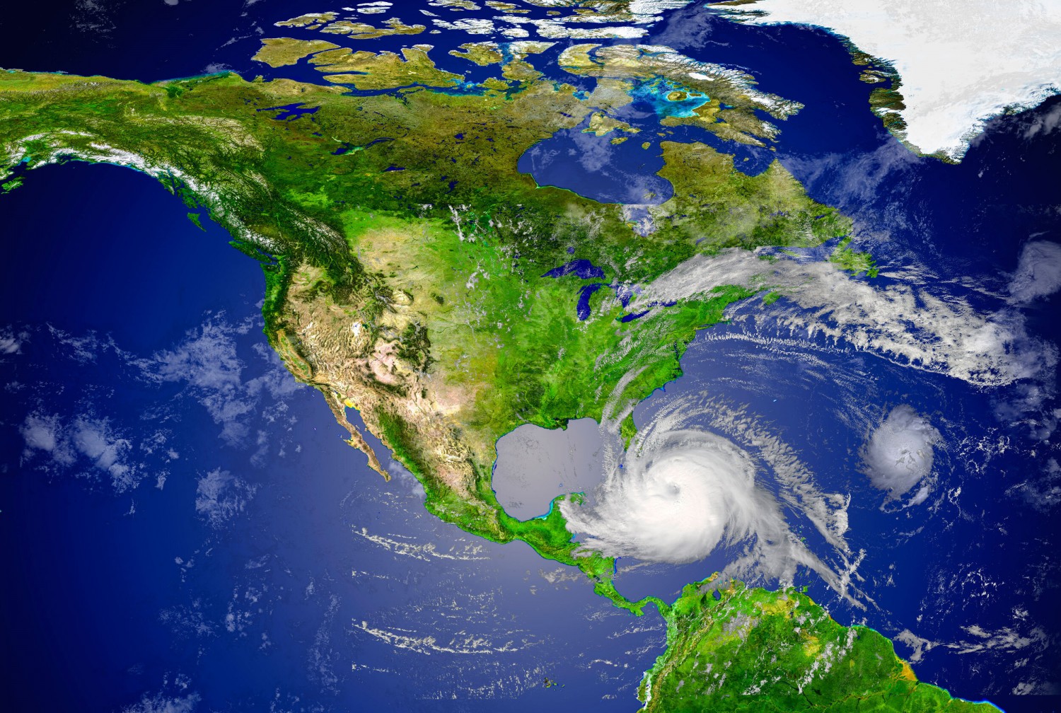 Hurricane satellite image